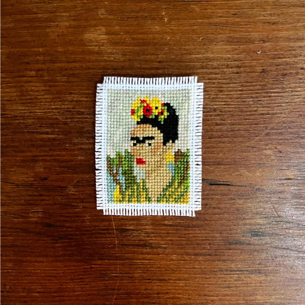 Frida Kahlo’s “Self Portrait” in Mini Cross Stitch Art - Picture 2 of 4